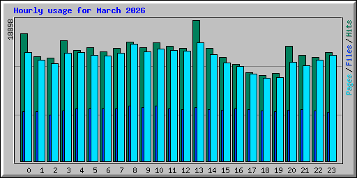 Hourly usage for March 2026